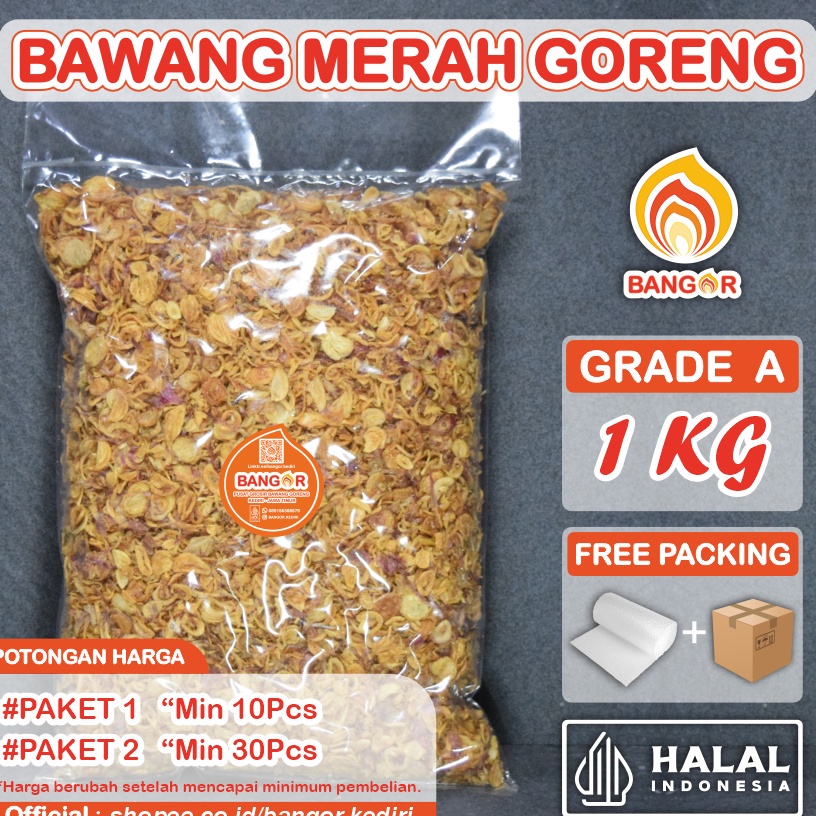 

H4rga Pr0mo MERAH-A [ 1 Kg ] Bawang Merah Goreng / Brambang Goreng, Grade A, Refill [292]