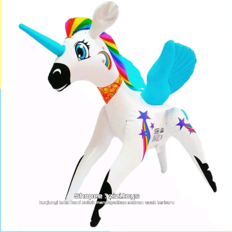 Balon Tiup Mainan Unicorn Kuda Poni Kado Mainan Anak Perempuan