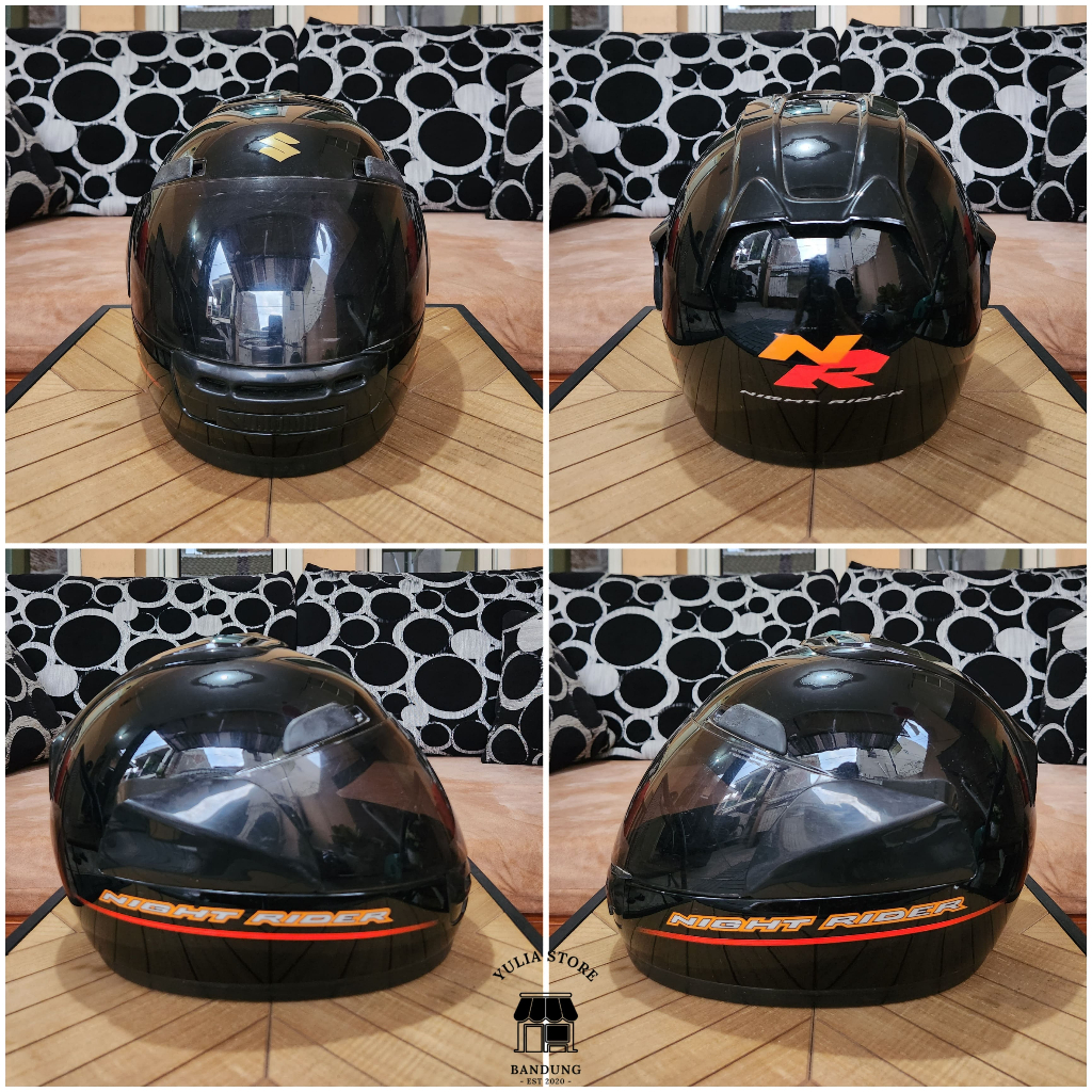 Helm Suzuki Night Rider Hitam