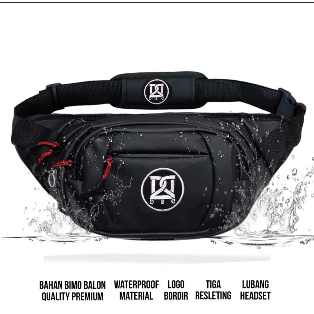 PROMO TAS SELEMPANG WAISTBAG DISTRO WATERPROOF TAS OUTDOOR DNZ PURPOSE OF LIFE