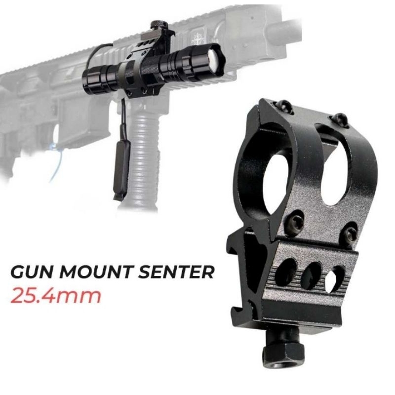 Gun Mount Senter Flashlight Holder 25.4mm