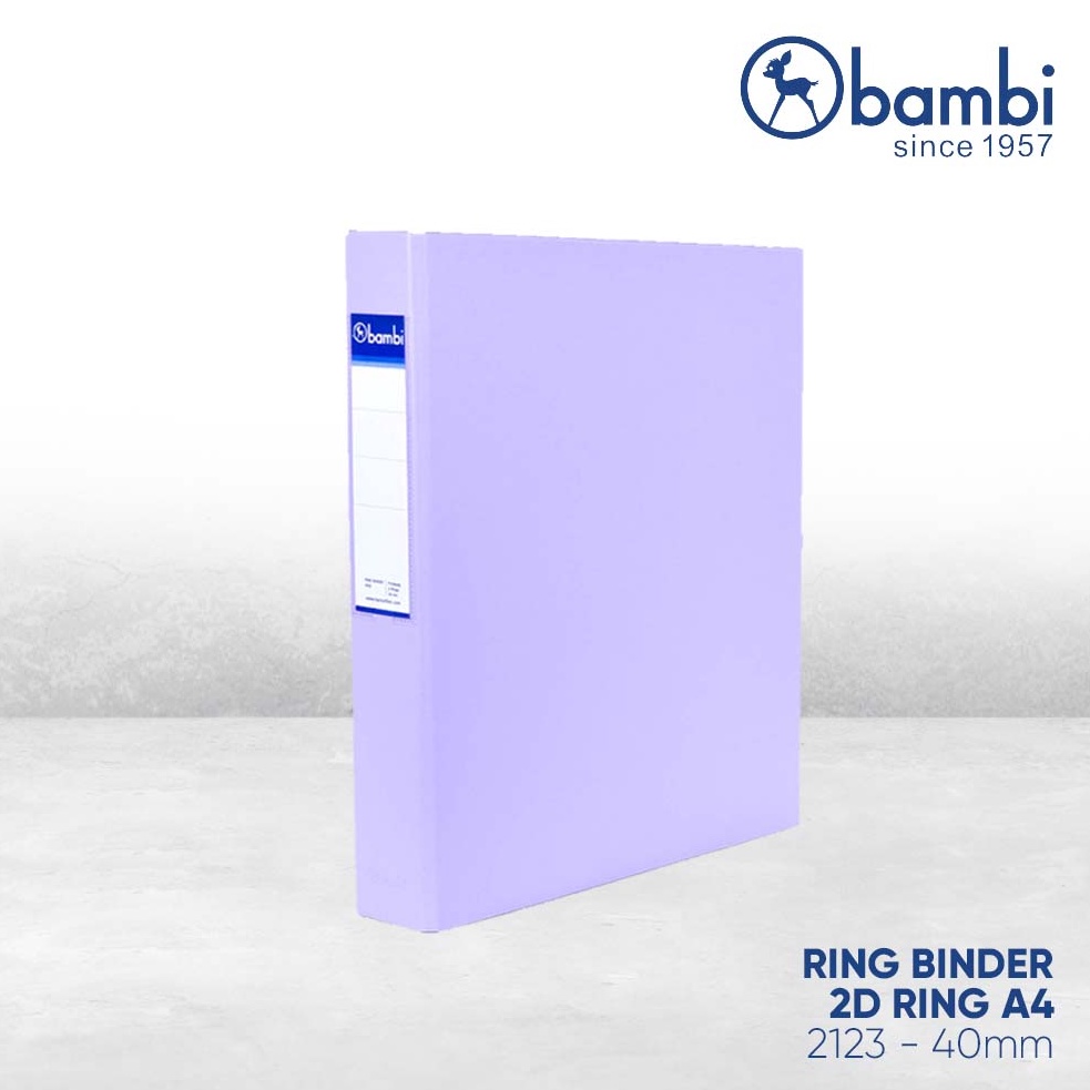 

Harga Diskon Bambi Ring Binder A4 2 Ring MID SIZE 40 mm kode 2123 KCD
