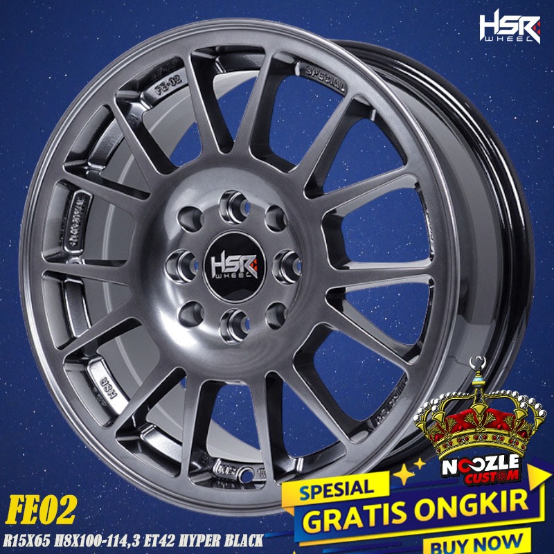 Velg Mobil sigra Agya Ring 15 HSR Terbaru Ring 15 Lubang 4 Single PCD Pelek Racing Brio