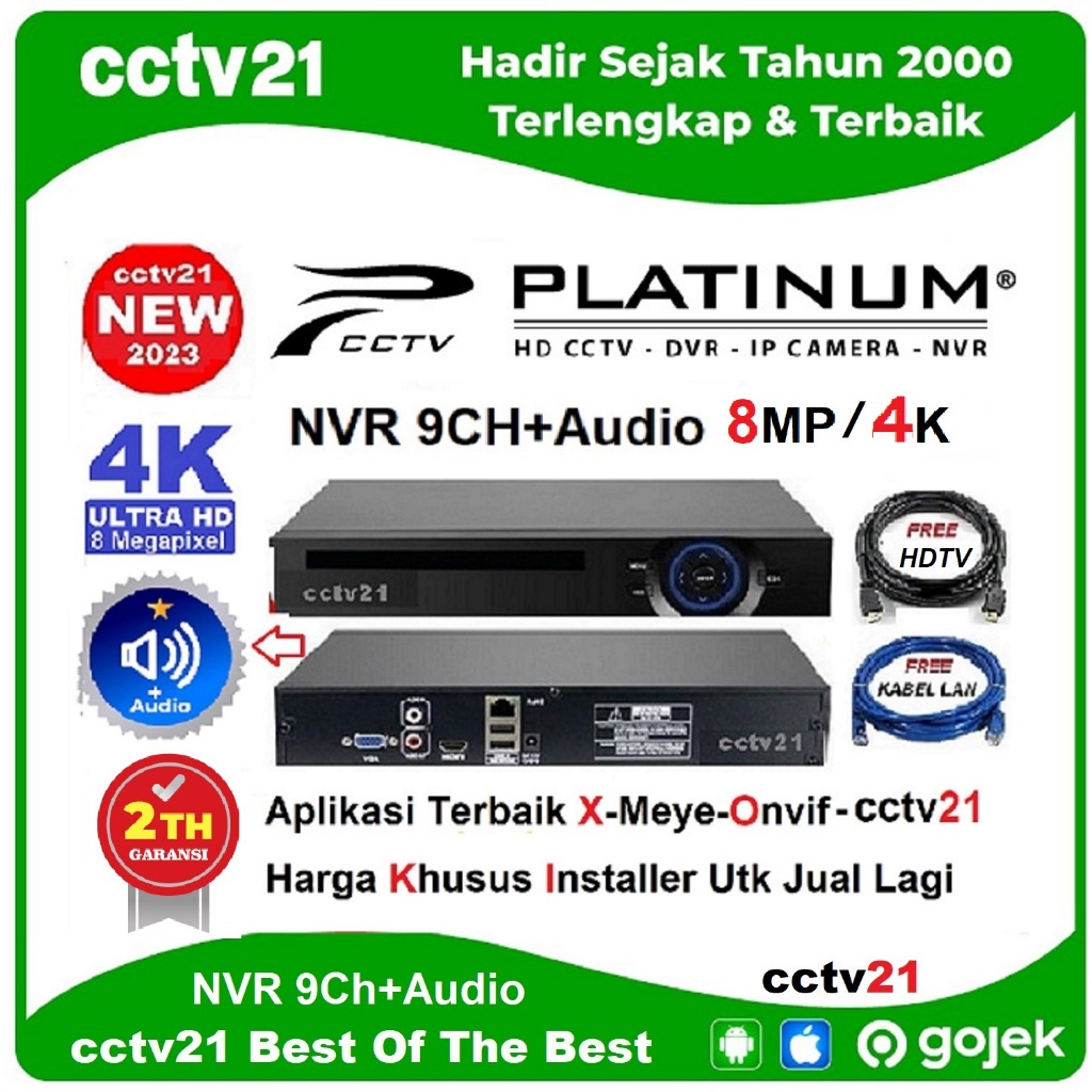NVR 16Ch+Audio 5MP Up To 8MP/4K Platinum H.265+ Aplikasi Terbaik X-Meye Harga Lagi Promo cctv21