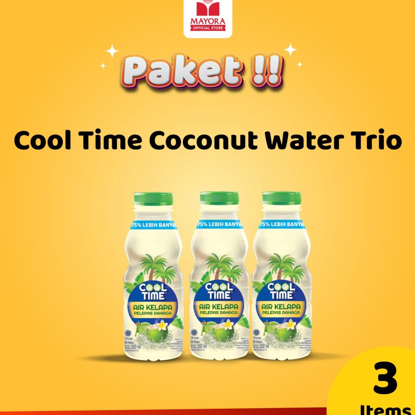 

[♥T41&] Cool Time Coconut Water Trio - 350 ml Promo Spesial