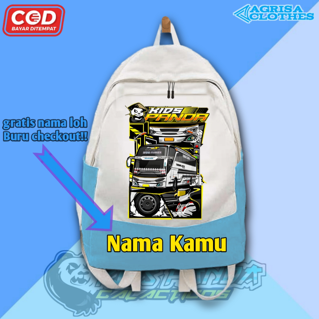 Tas ransel anak kids panda planet mars