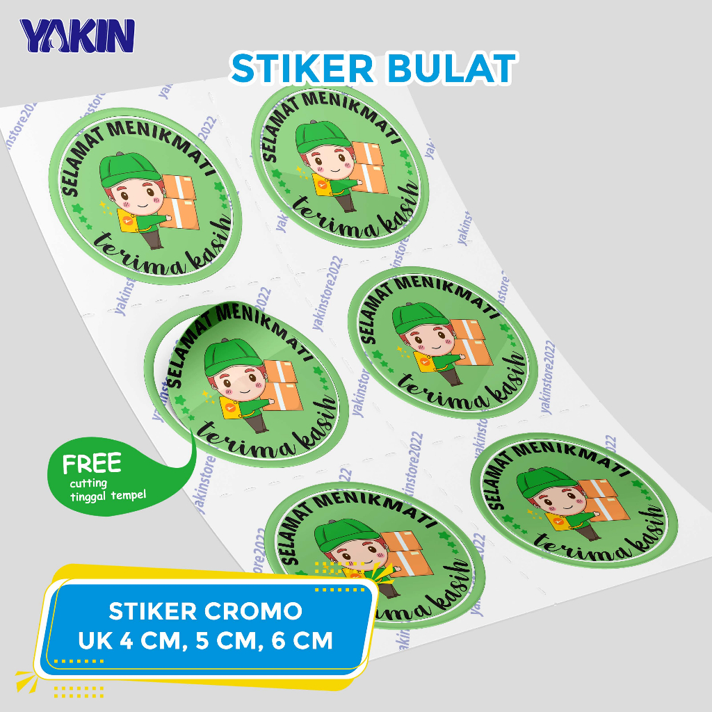 

Stiker Bulat Label Thank You - Terima Kasih Desain Kustom Template | Bahan Anti Air