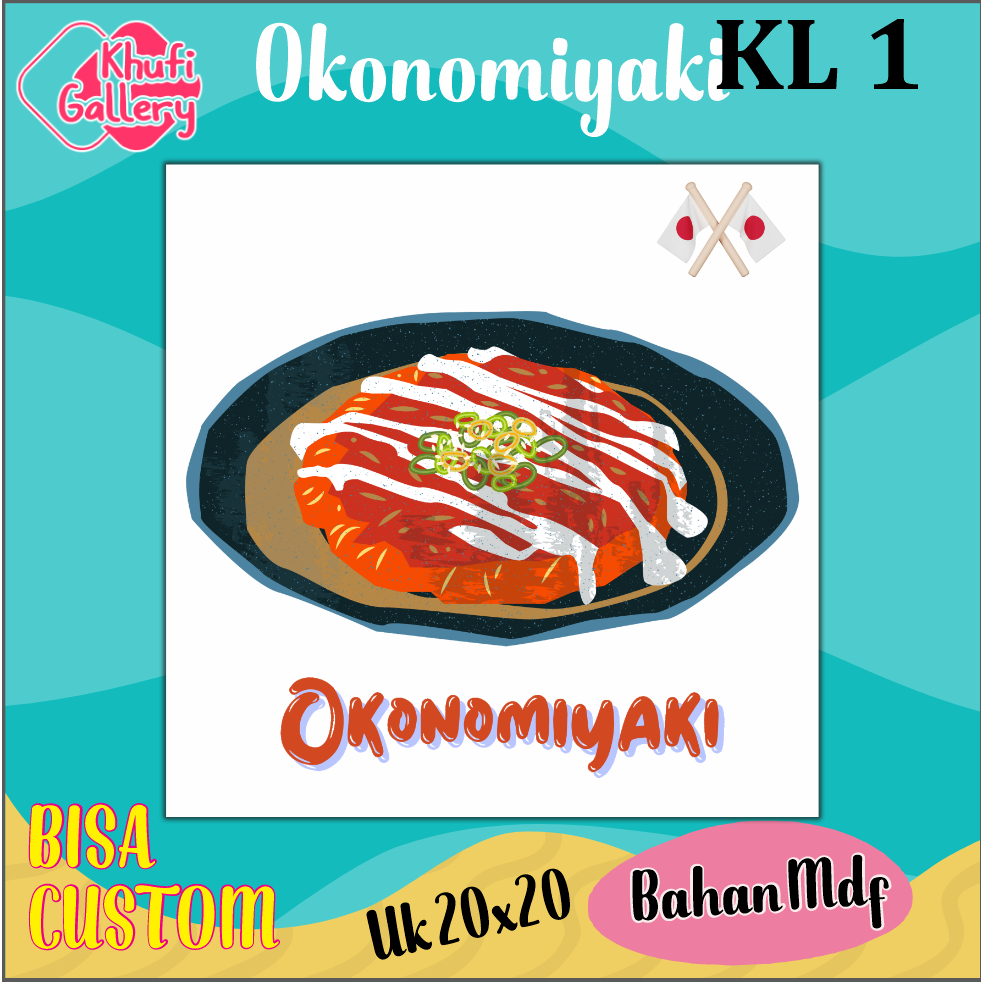 Khufi Gallery Hiasan Dinding Dapur Restoran Okonomiyaki