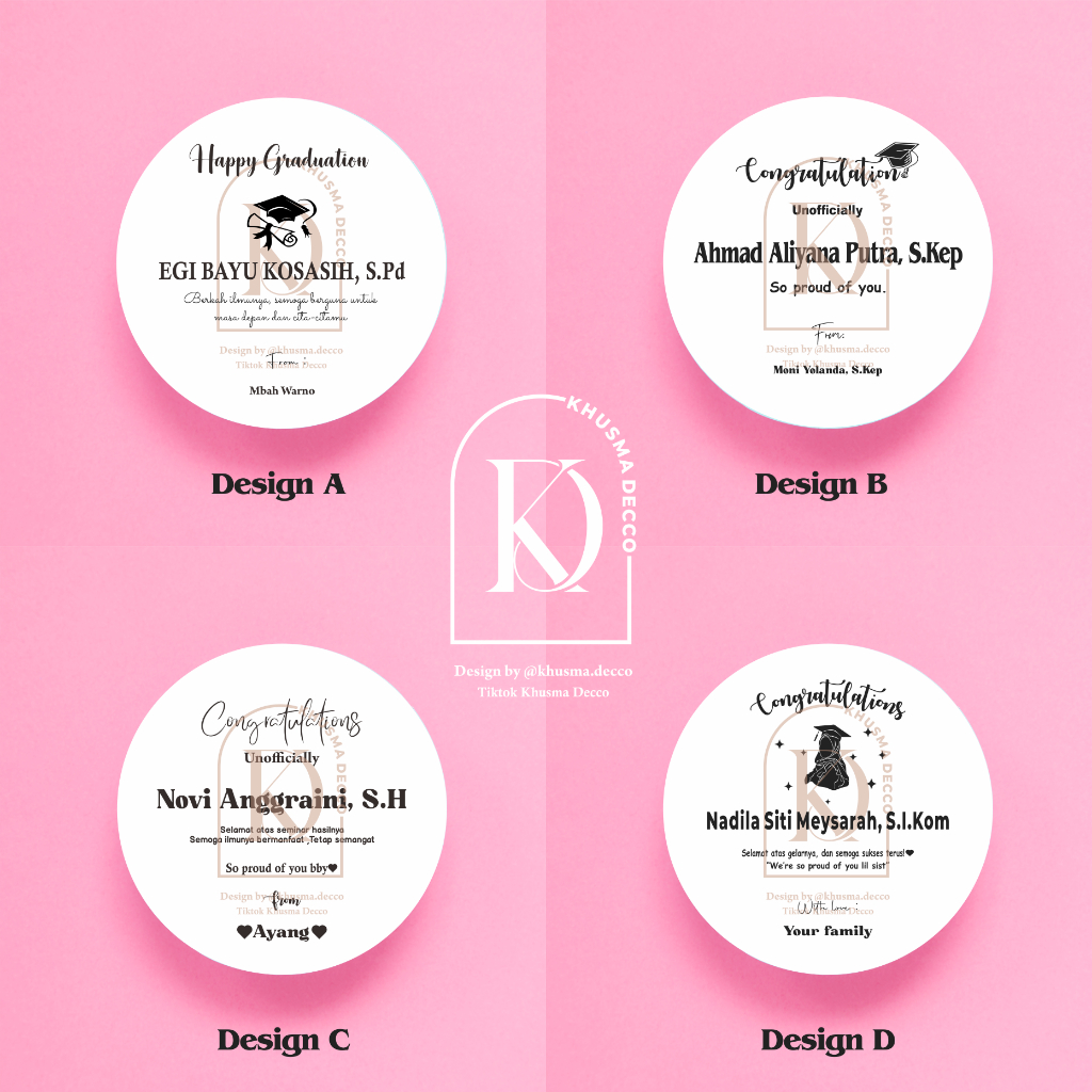 

STIKER CUTING // CUTTING STICKER CUSTOM // STIKER NAMA // STIKER PAPAN // STIKER AKRILIK // STIKER LOGO // STIKER WISUDA // STIKER PAPAN UCAPAN BUNGA AKRILIK LINGKARAN