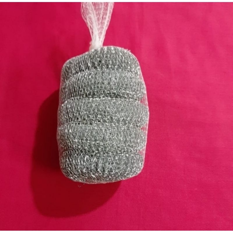 SABUT KAWAT CUCI PIRING STAINLIS ISI ( 5 PCS )