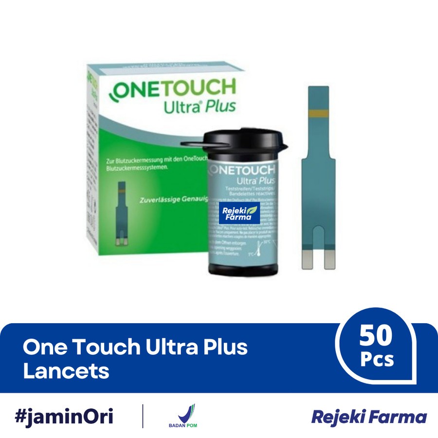 One Touch Ultra Plus + 50 Test Strips - Tes Strip Uji OneTouch