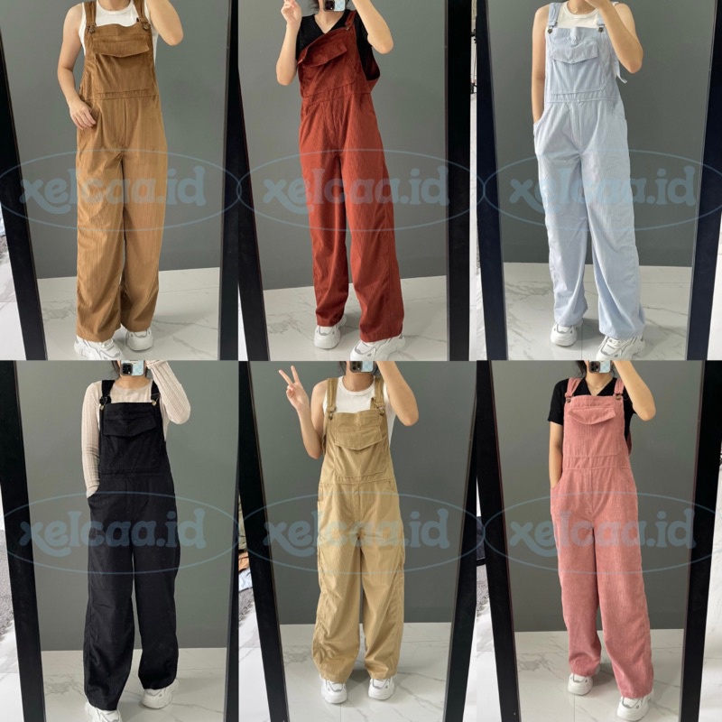 12.12 Promo Brand Alila Overall | Celana Kodok Corduroy | Celana Panjang Korean | Xelcaa 