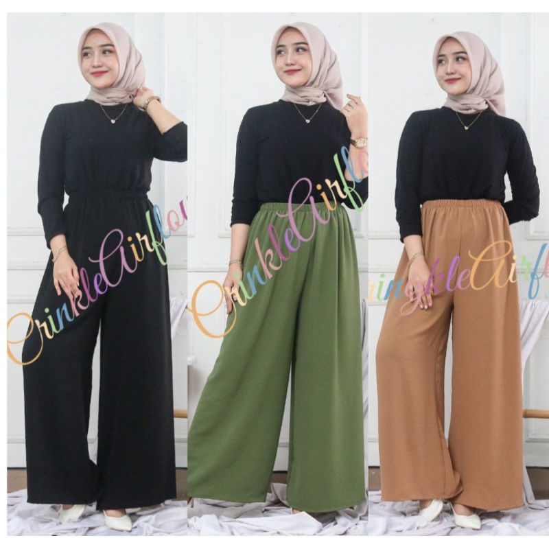 Grosir celana kulot Crinkleairflow