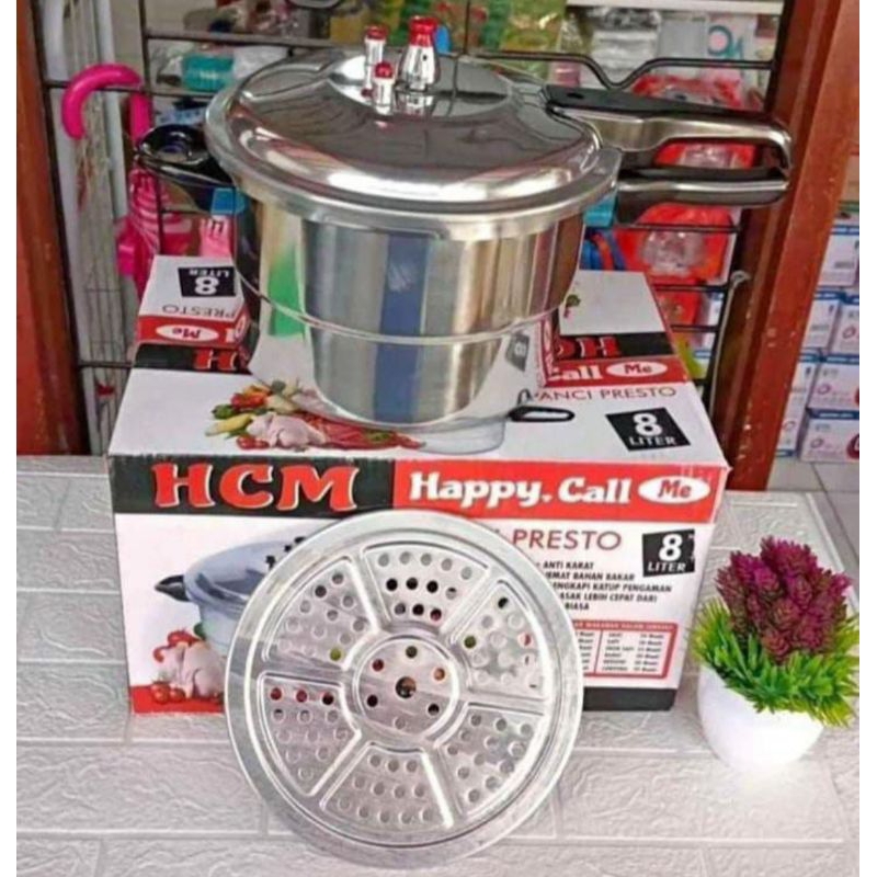 Panci Presto Happy Call HCM 8L Cokelat