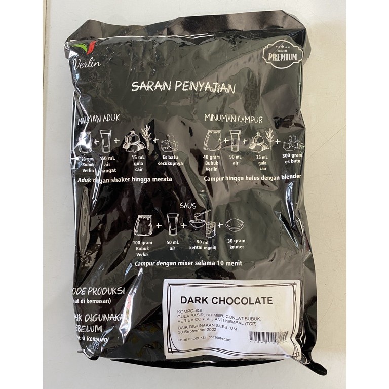 

R3@dy Br0 VERLIN DARK CHOCOLATE MURAH powder drink minuman bubuk (1kg) Promo Besar