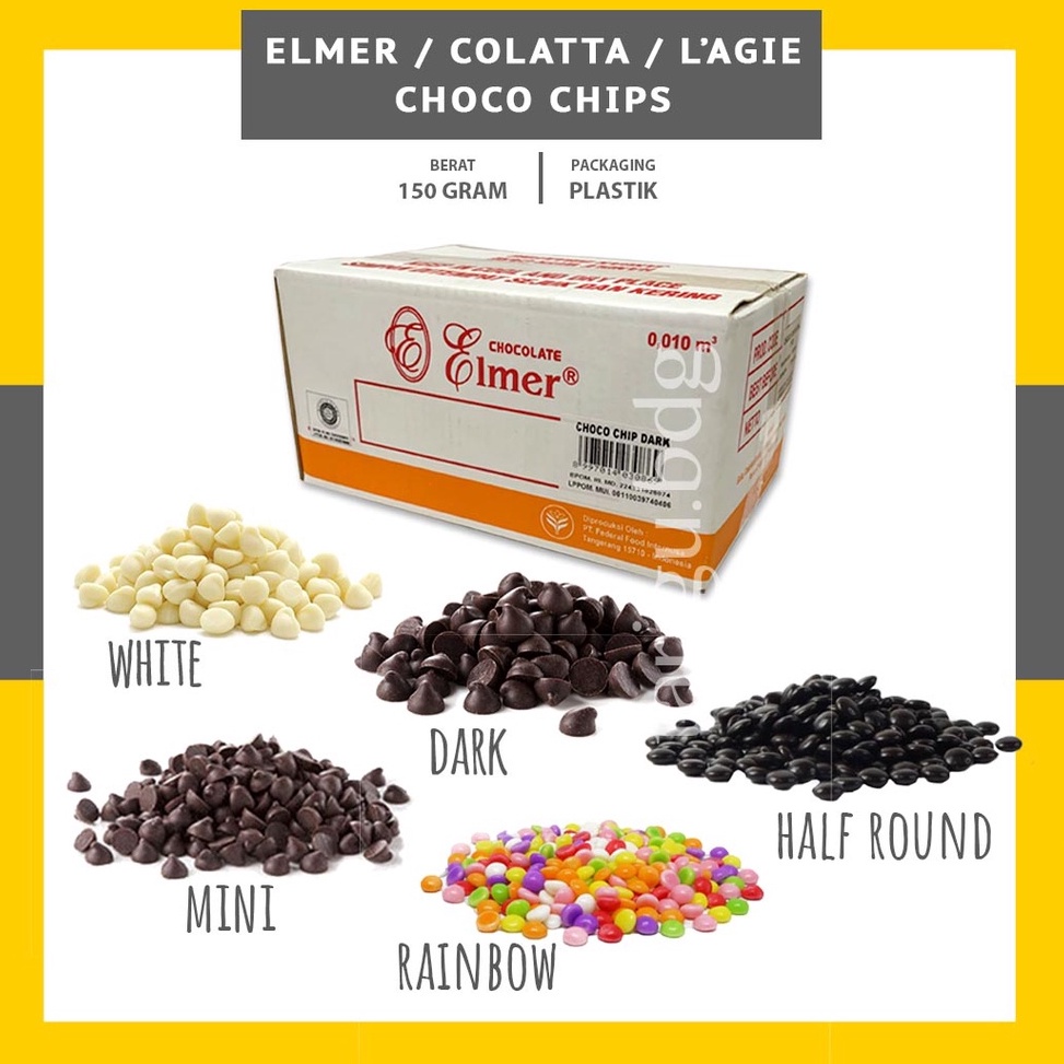 

[✦T95(] CHOCOCHIPS DARK ELMER 150GR - COKLAT CHIP COLLATA - CONE CHOCO CHIPS COLATTA CHOCOLATE CHIP TULIP CHOCOCHIP - COKLAT KERUCUT MINI Produk Terbaru