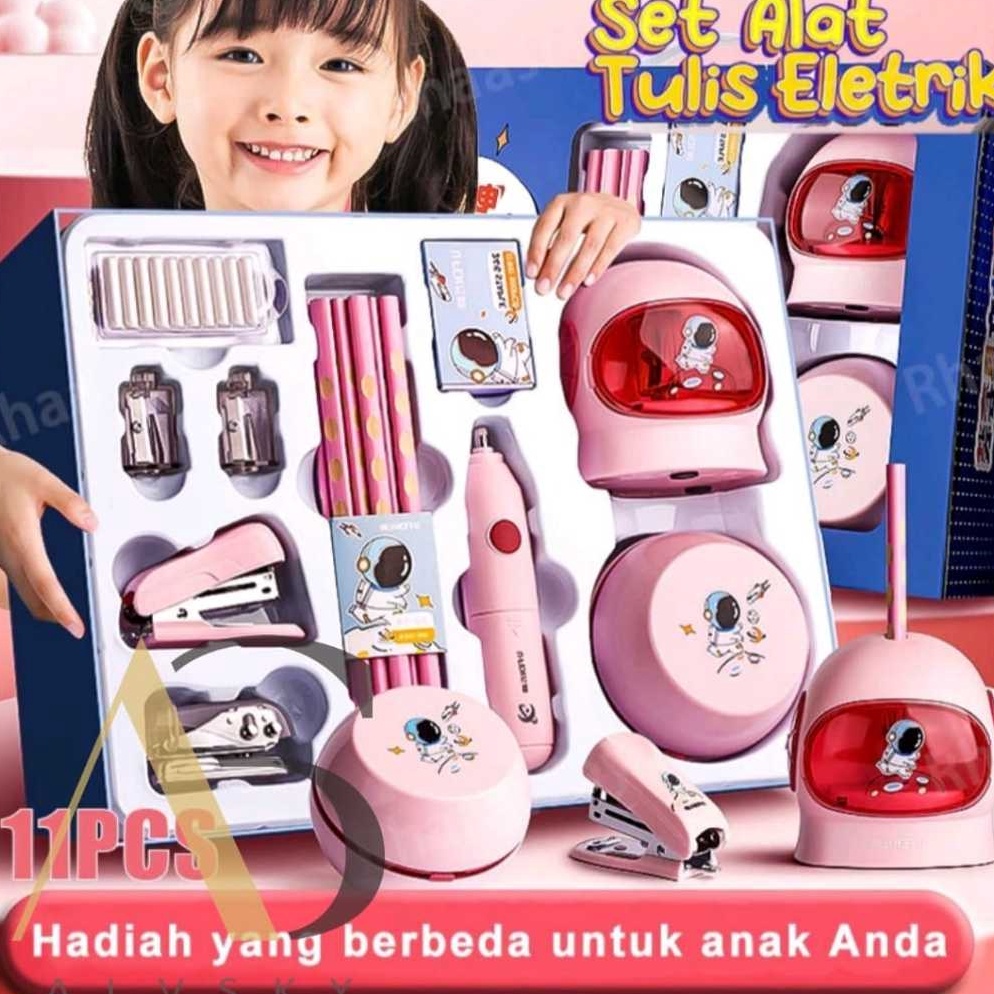 

L44ris SET ALAT TULIS ELEKTRIK RAUTAN PENGHAPUS VACUUM PENSIL / ELECTRIC STATIONERY SET [90]