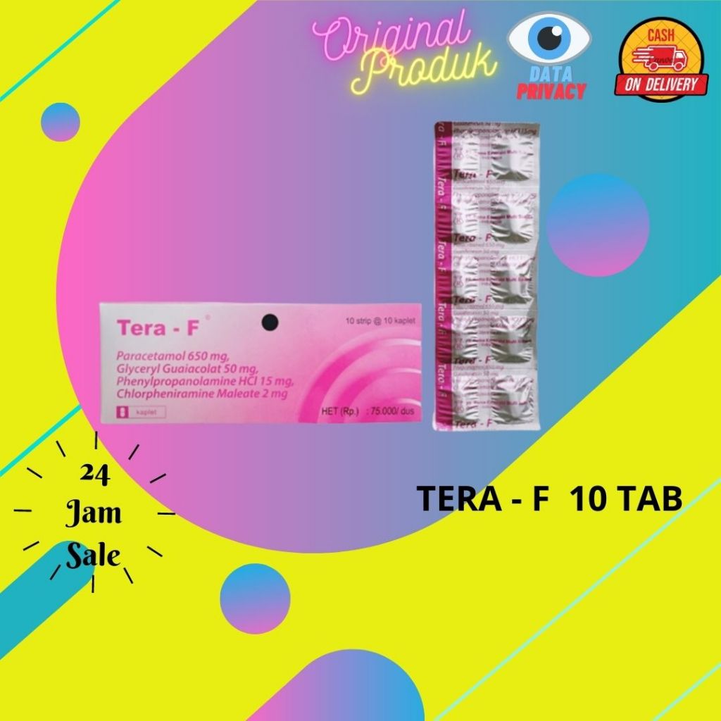 ❤Alesha❤ Tera F Strip 10 Tablet | Tera F Flu dan Batuk | Tera-F Sirup 60 ml