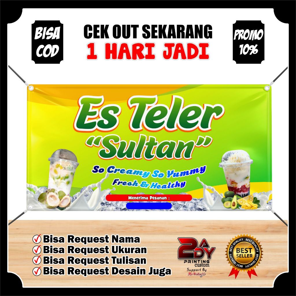 Spanduk Es Teler Sultan Spanduk Minuman Es Teler Sultan Spanduk Jualan Es Teler Sultan Banner Es Sul