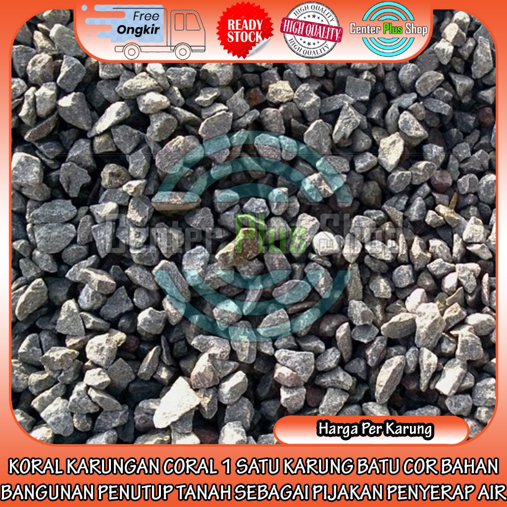 [Kargo] Kerikil Krikil Coral 1 Satu Karung Koral Karungan Batu Cor Bahan Bangunan Penutup Tanah Pija