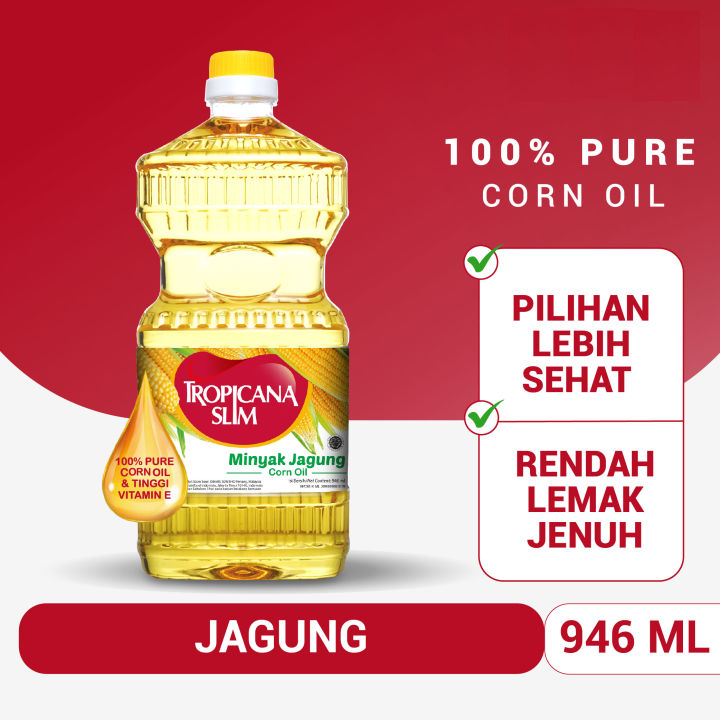 

Tropicana Slim Minyak Jagung 946ml - 100% Pure Corn Oil