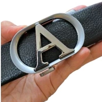 Ikat pinggang pria gesper cowok fashion import inisial huruf