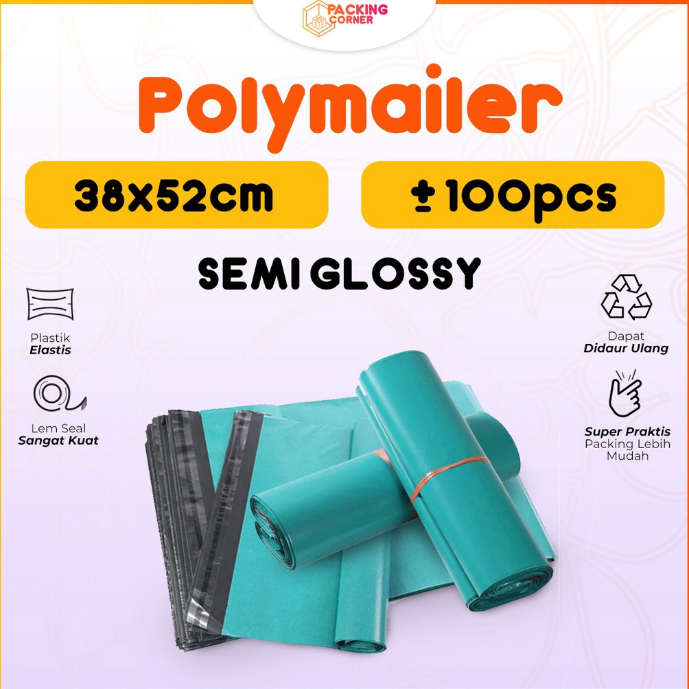 

Terupdate Plastik Packing Olshop Online Shop ol on shop Polymailer Warna Hijau Tua 38x52 isi 100 pcs Tebal Glossy MURAH 58