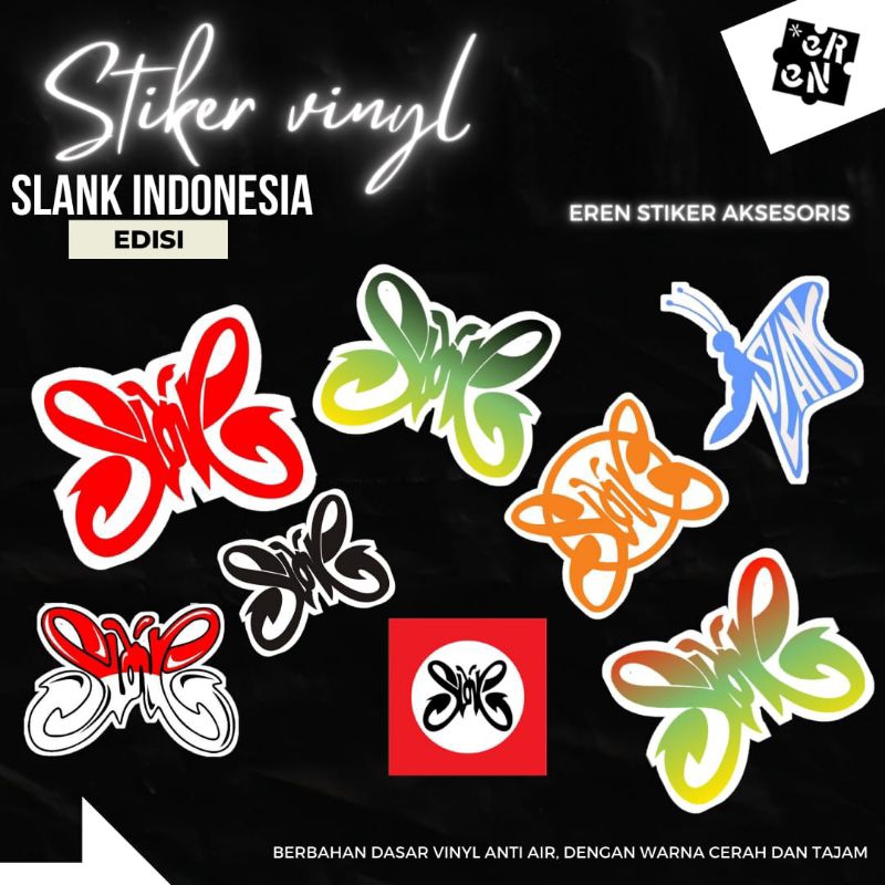 

Stiker vinil karakter Slank anti air isi 100 pcs