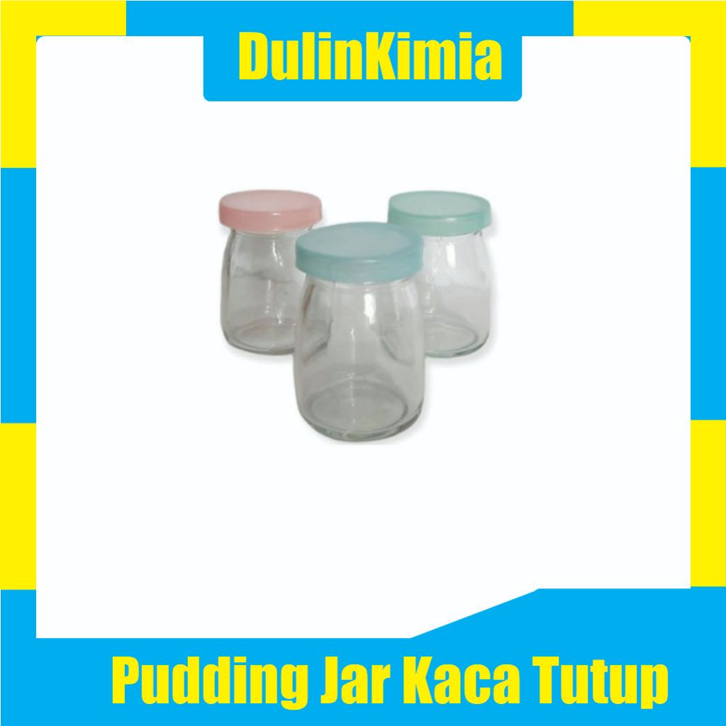 Toples kecil Gelas Jar Tempat Puding Bahan Kaca Tutup Plastik 100ml