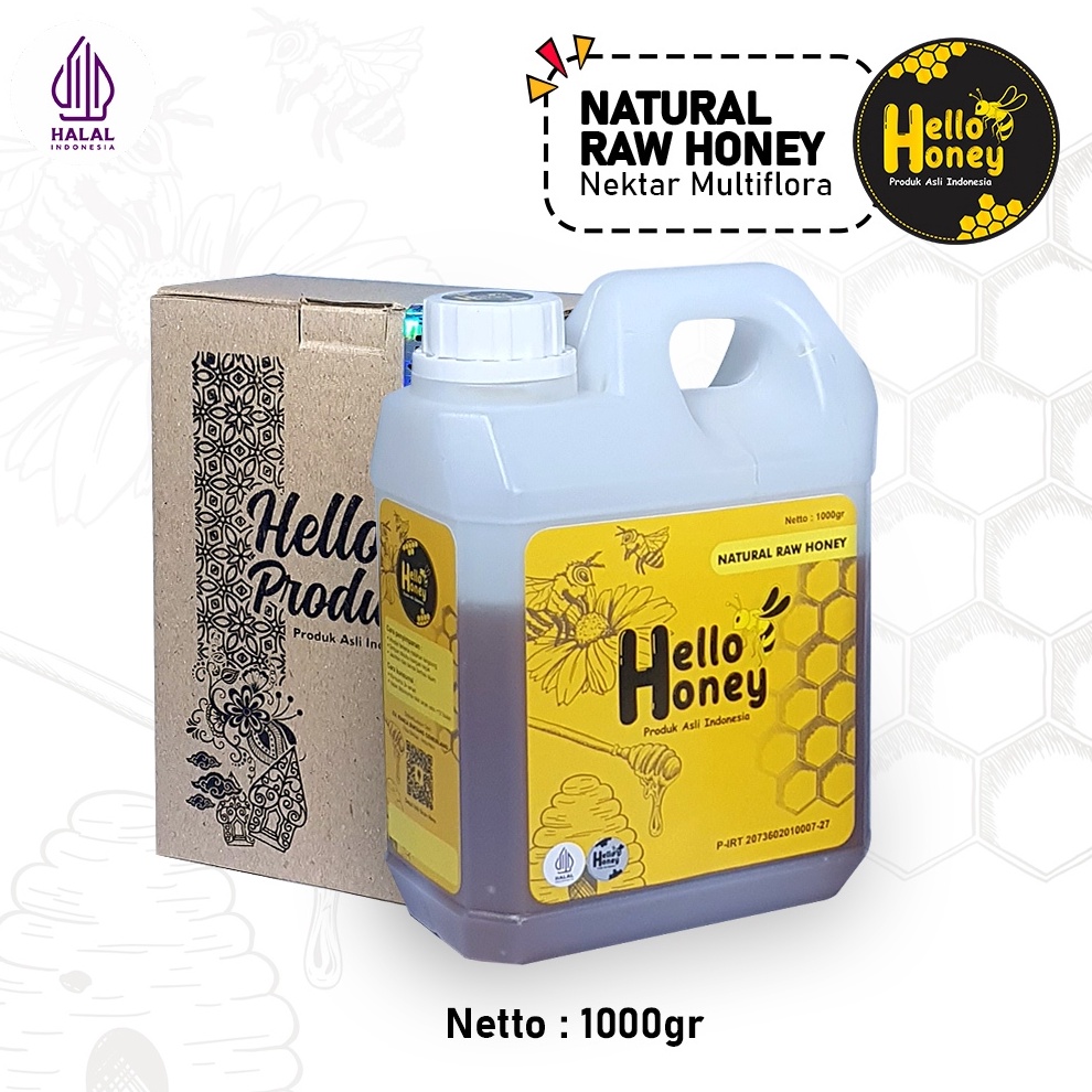 

12.12 ✨SALE✨ Hello honey - Madu Asli Murni 1 KG - Natural Raw Honey buruan