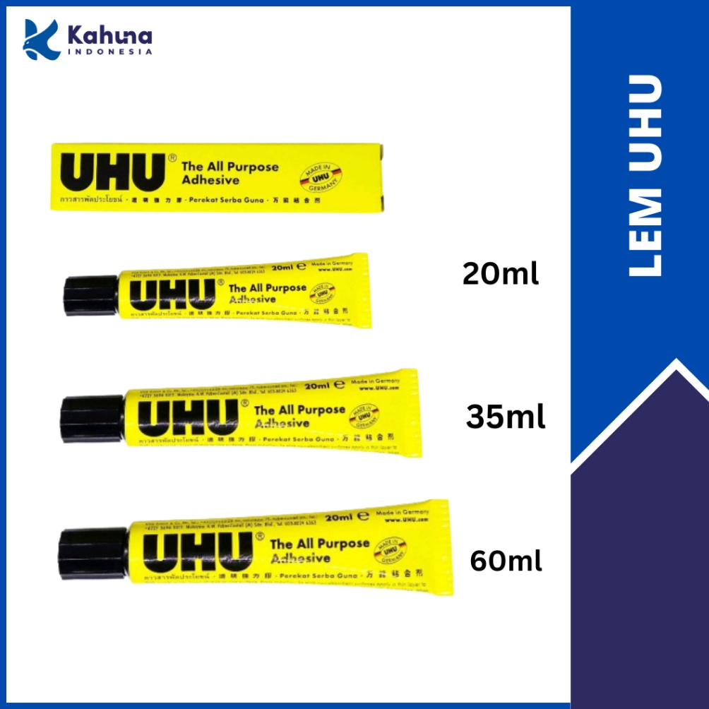 

[⁂F26&] Lem UHU / UHU Glue Original 20 ML / 35 ML / 60 ML / 125ml Banyak Dicari