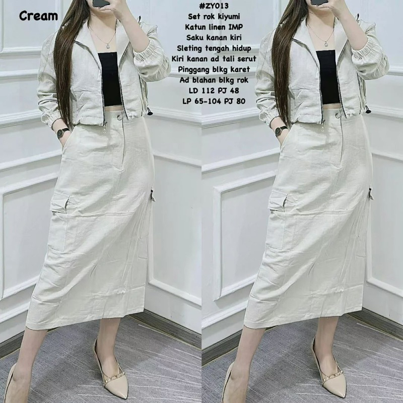 SET ROK KIYUMI LINEN CRINKLE IMP