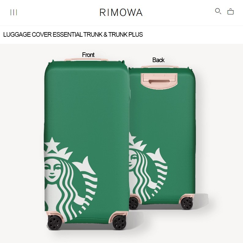 Sarung Koper Starbucks Logo 001 - RIMOWA Trunk / Trunk Plus Luggage Cover
