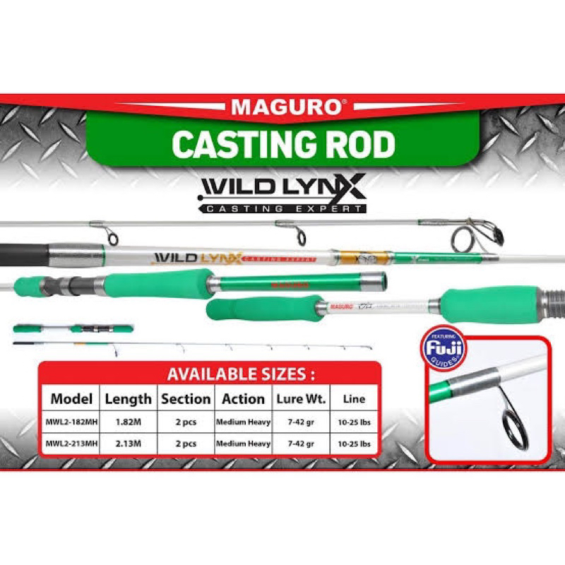 Joran Maguro Wild Lynx Casting Expert  2.13M Ring Fuji 10-25lb