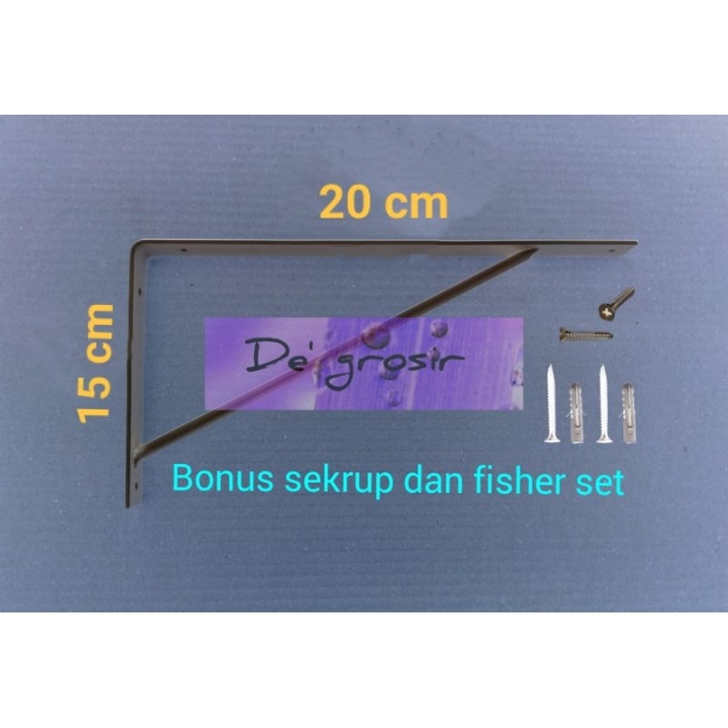 Besi Siku Ambalan / siku besi tempel dinding penyangga ambalan