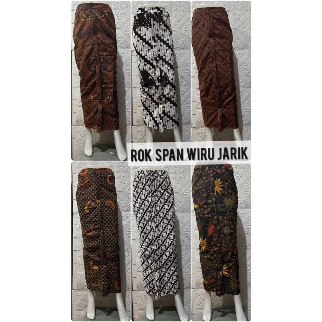 ROK BATIK SPAN WIRU BAHAN KATUN HALUS KAIN JARIK MOTIF BATIK