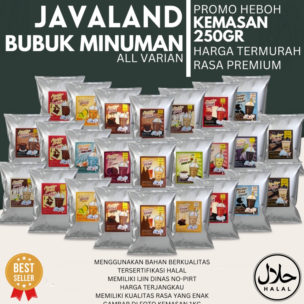 

[✾C3/] Javaland Mix Bubuk Minuman Boba Kekinian Aneka 250gr Cuci Gudang