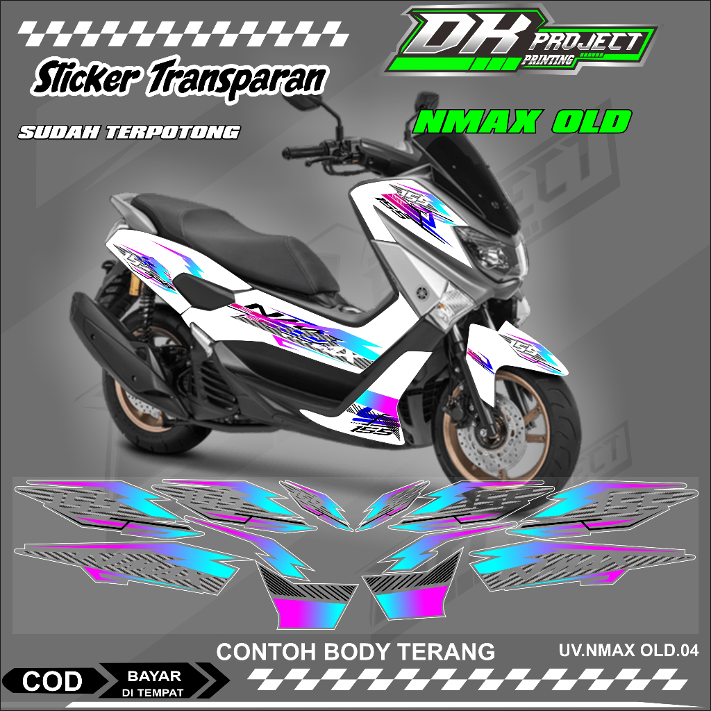 NMAX OLD/LAMA STIKER  UV MOTOR KEREN LIS VARIASI NMAX OLD/LAMA STIKER MOTOR YAMAHA DESAIN.04