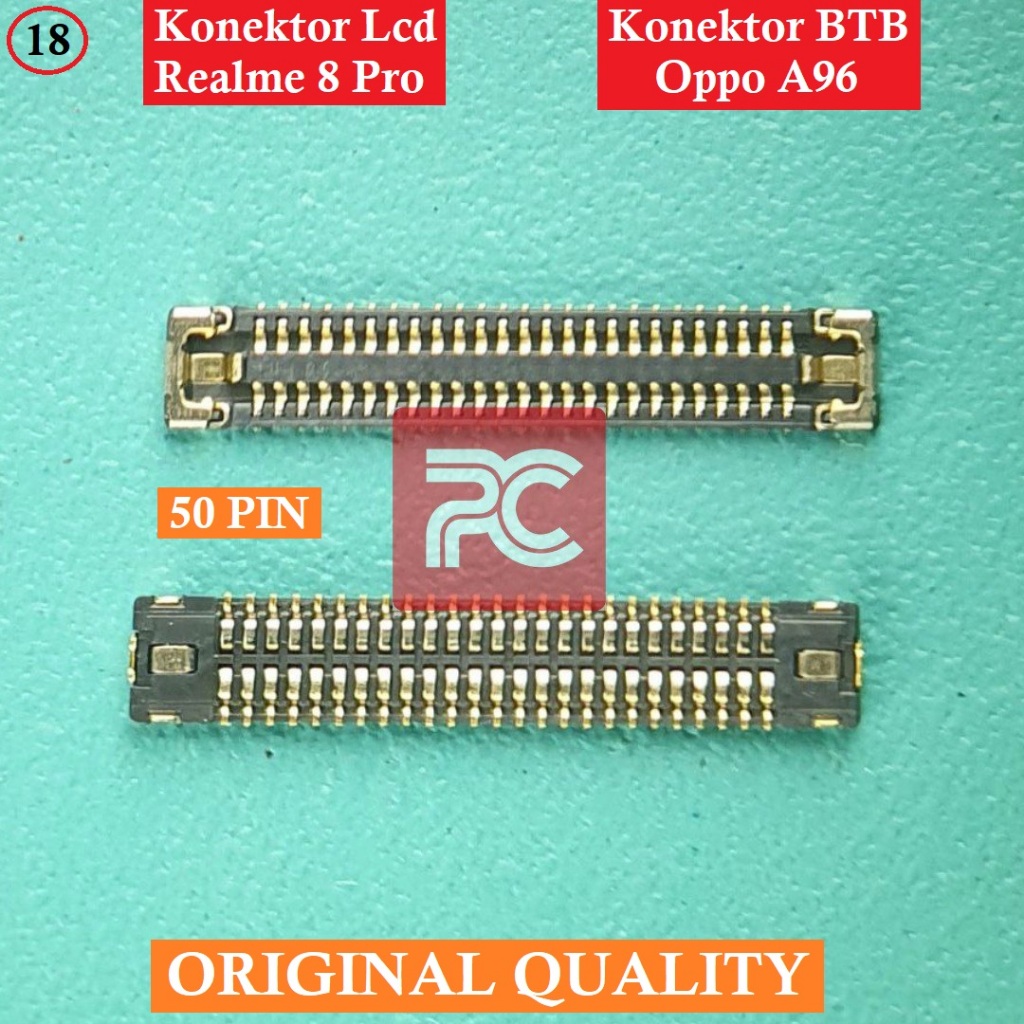 Konektor Lcd 50 PIN Realme 8 Pro - Konektor BTB Oppo A96 Connector Socket Di Mesin Original 50PIN