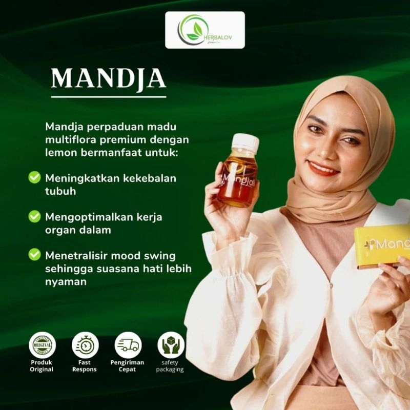 

Madu Mandja Herbamour dengan irisan lemon kering