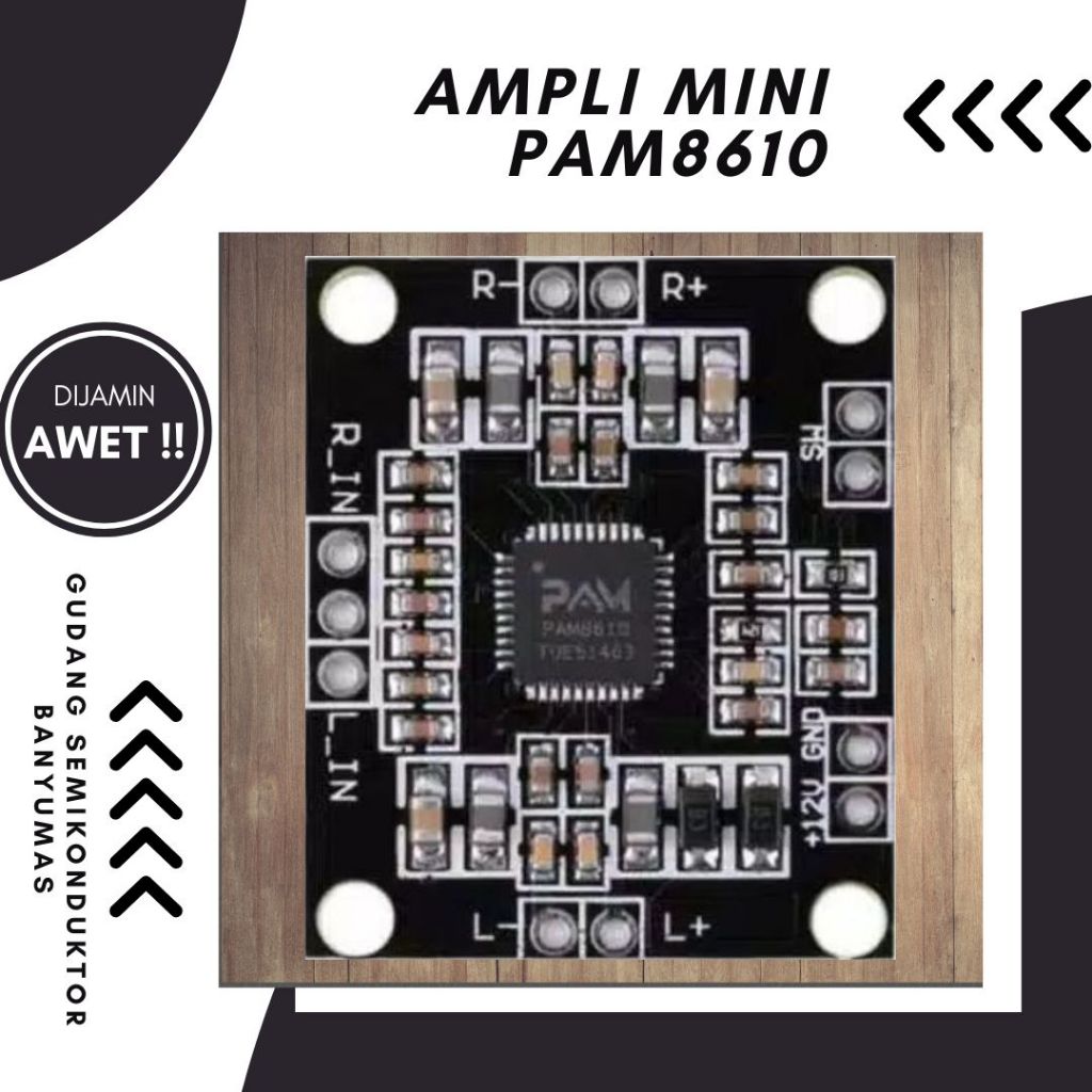 Kit ampli mini PAM8610 2x15W Class D stereo mini Amplifier 12V DC
