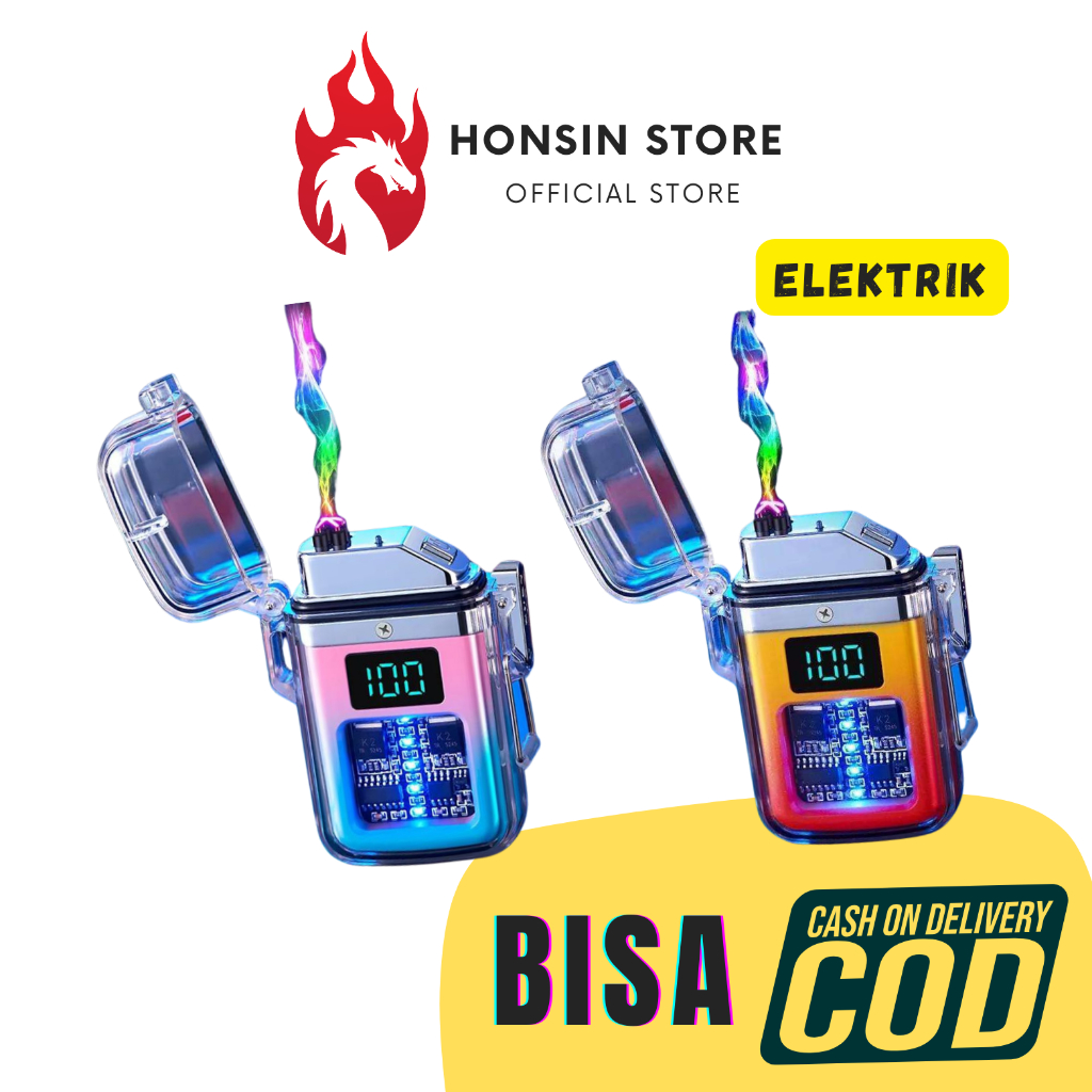 Korek Api Elektrik Double Plasma Korek Api Elektrik Waterproof Lighter