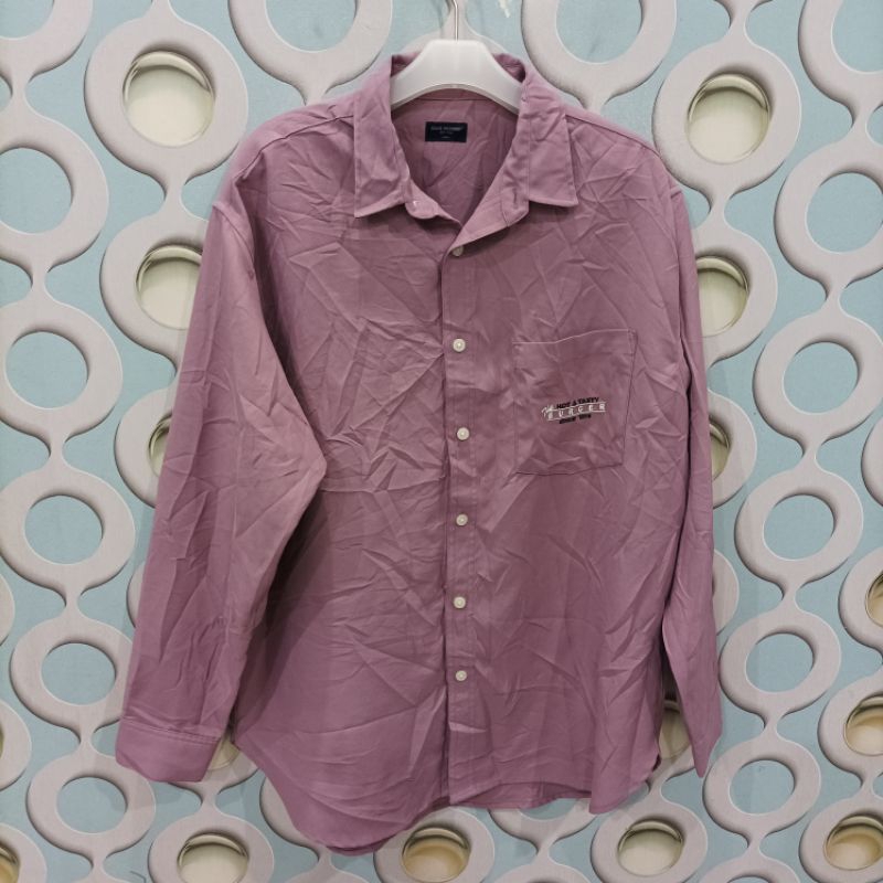 KEMEJA LENGAN PANJANG PRIA BACK NUMBER SIZE L FIT XL KB047