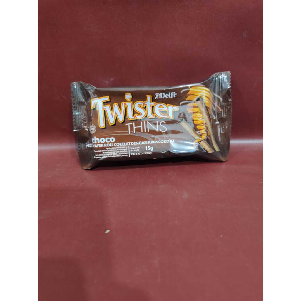 

Delfi Twister Thin Chocolate 15g - Choco Wafer Stick Twister Thin