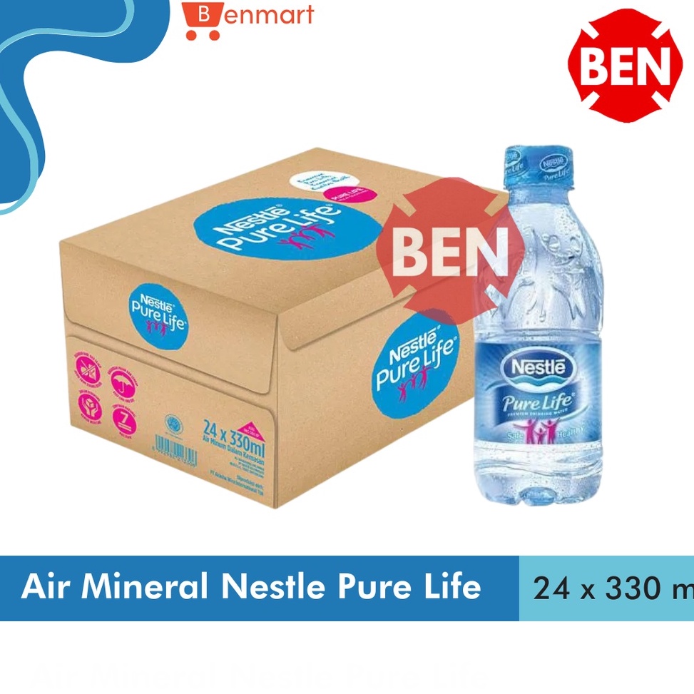 

[✁V19&] Air Mineral Nestle Pure Life 330ml 330 ml Minum Sedang Mini Murah Dus [94]