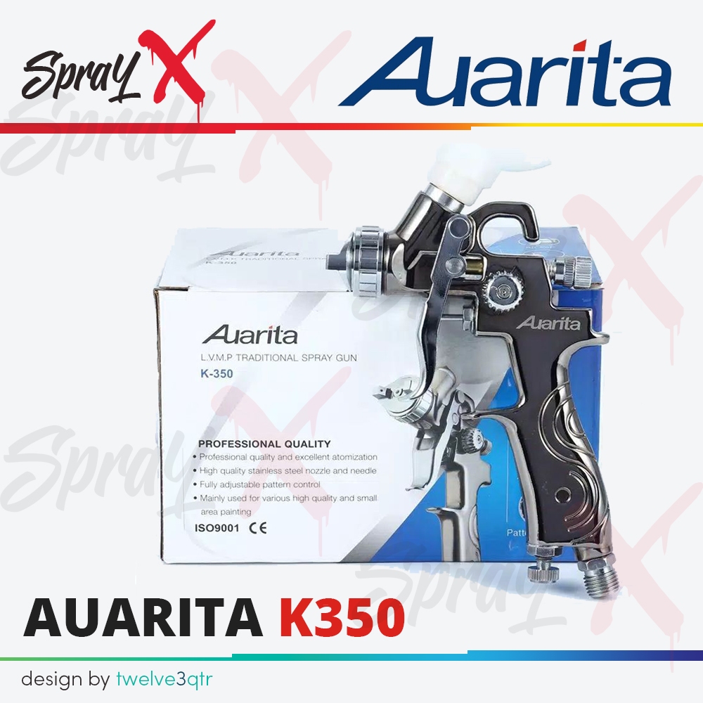AUARITA SPRAY GUN AUARITA K350 ORIGINAL 0.8MM & 1.0MM / HVLP ORIGINAL K-350