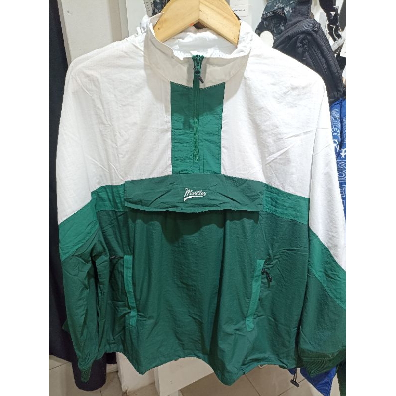 MOUTLEY - JAKET PARASUT / WINDBREAKER HALF ZIPPER ORIGINAL MOUTLEY