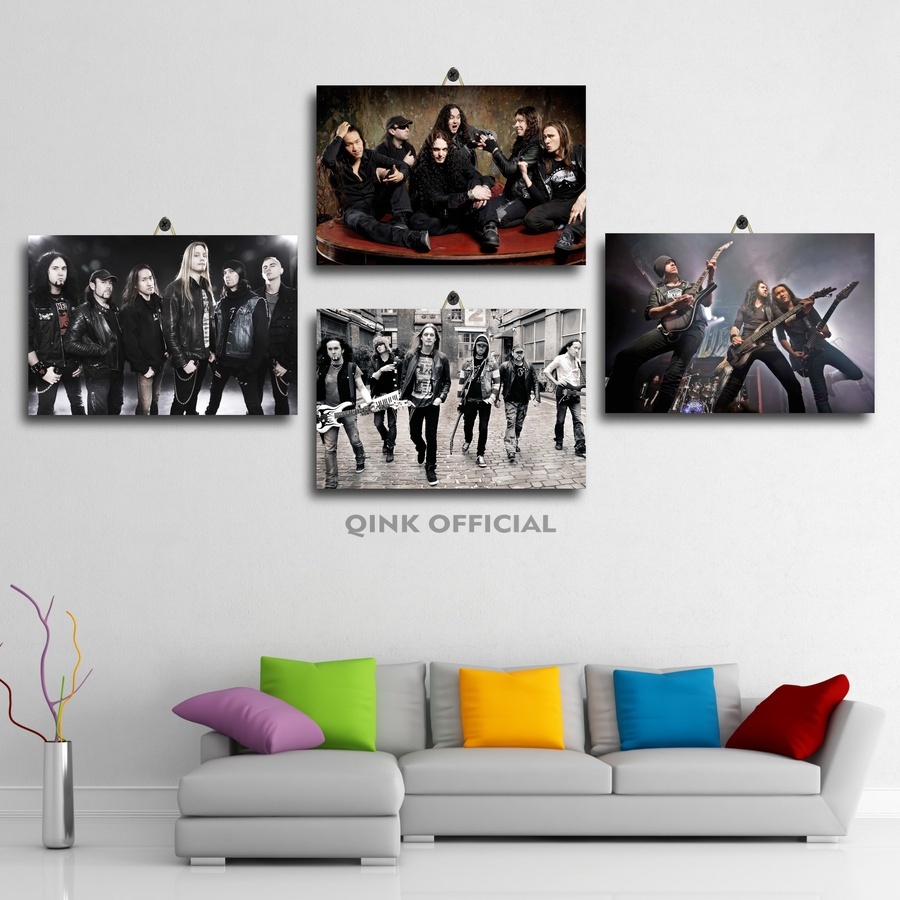 Poster Dinding Wallpaper Band Dragonforce 20X30 / Qink Official/ Dekorasi Kamar Band Gambar Dragonfo