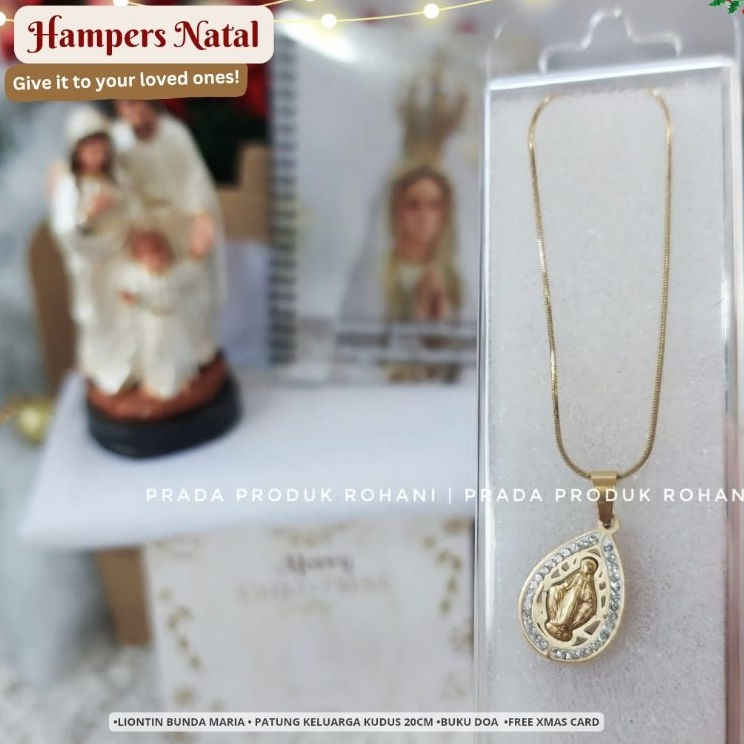 Kalung Medali Wasiat Bunda Maria/Kalung Rohani/Kalung Bunda Maria/Kalung Rohani Wanita Titanium