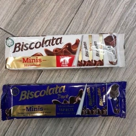 

Biscolata minis wafer rasa Hazelnut / Dark chocolate 117gr